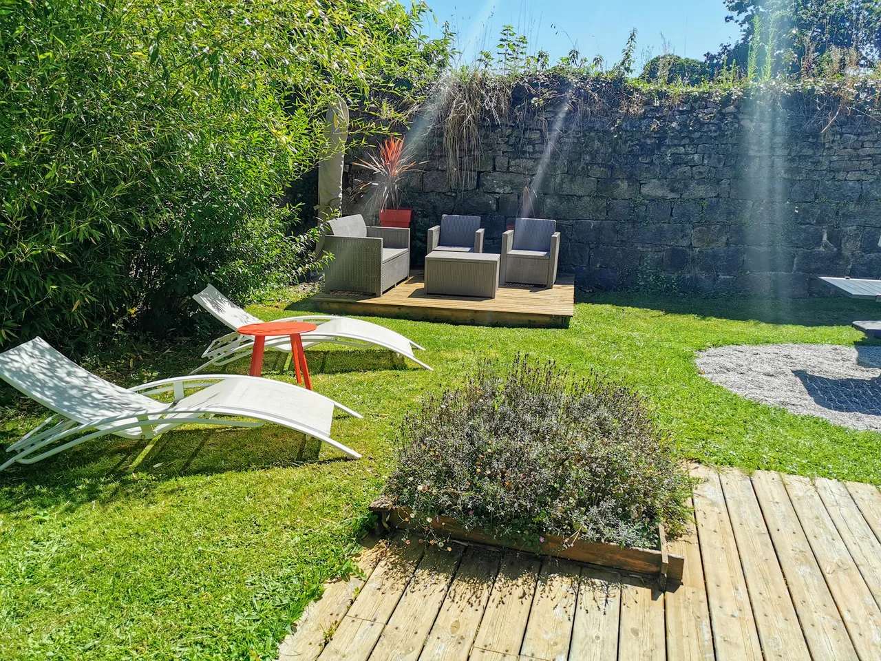 Jardin du Gîte à Roz Maria.
